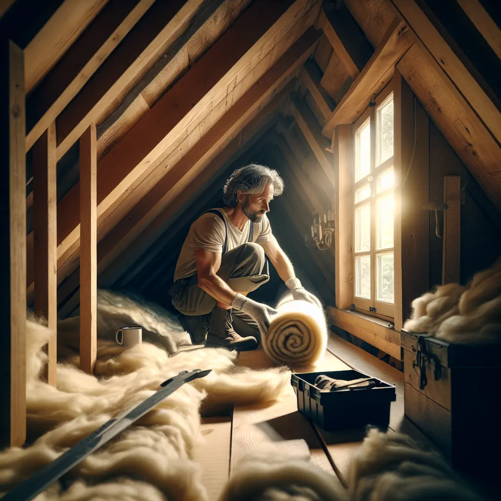 Sådan isolerer du loftet med 145 mm rulleuld